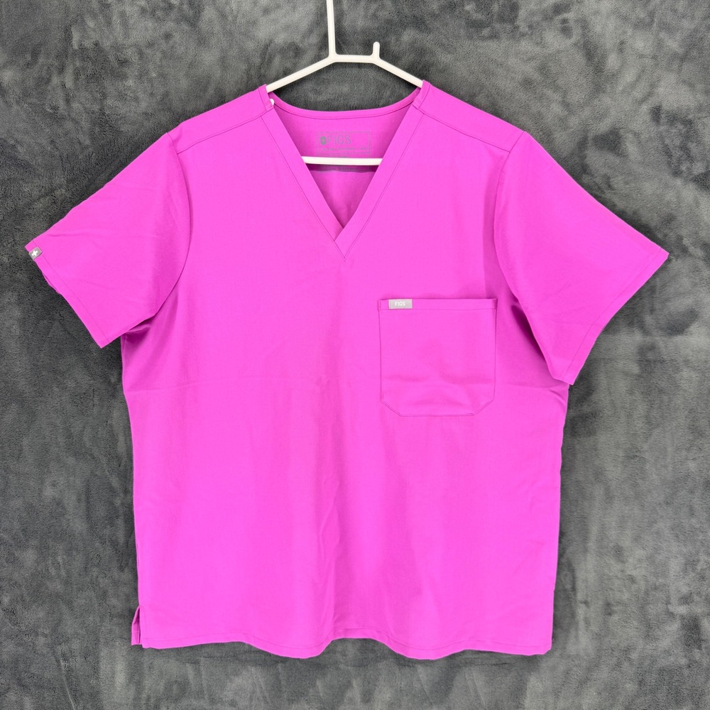 FIGS Catarina One-Pocket Scrub Top Pink Technical Collection XXL 1000211 Mens